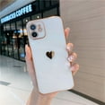 thumbnail image 1 of For Apple iPhone 11 Luxury Plating Love Heart Case TPU Shockproof Slim Soft Cover, 1 of 4