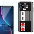 thumbnail image 1 of For Apple iPhone 11 Phone Case , Slim-Fit TPU Protective Case (Black), with Tempered Glass Screen Protector, by OneToughShield ® - Game Controller, 1 of 3