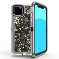 thumbnail image 1 of For Apple iPhone 11 Pro 5.8 Inch Tough Defender Sparkling Liquid Glitter Heart Case Cover Black, 1 of 1