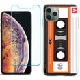 thumbnail image 1 of For Apple iPhone 11 Pro Case , Slim-Fit TPU Protective Phone Case with Tempered Glass Screen Protector, by OneToughShield ® - Cassette Orange, 1 of 3