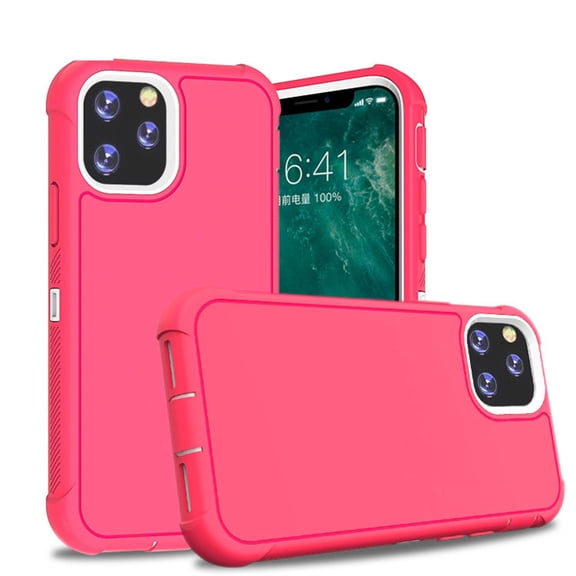 For Apple iPhone 11 Pro Max Slim Defender Shockproof Hybrid Case Cover Pink/White