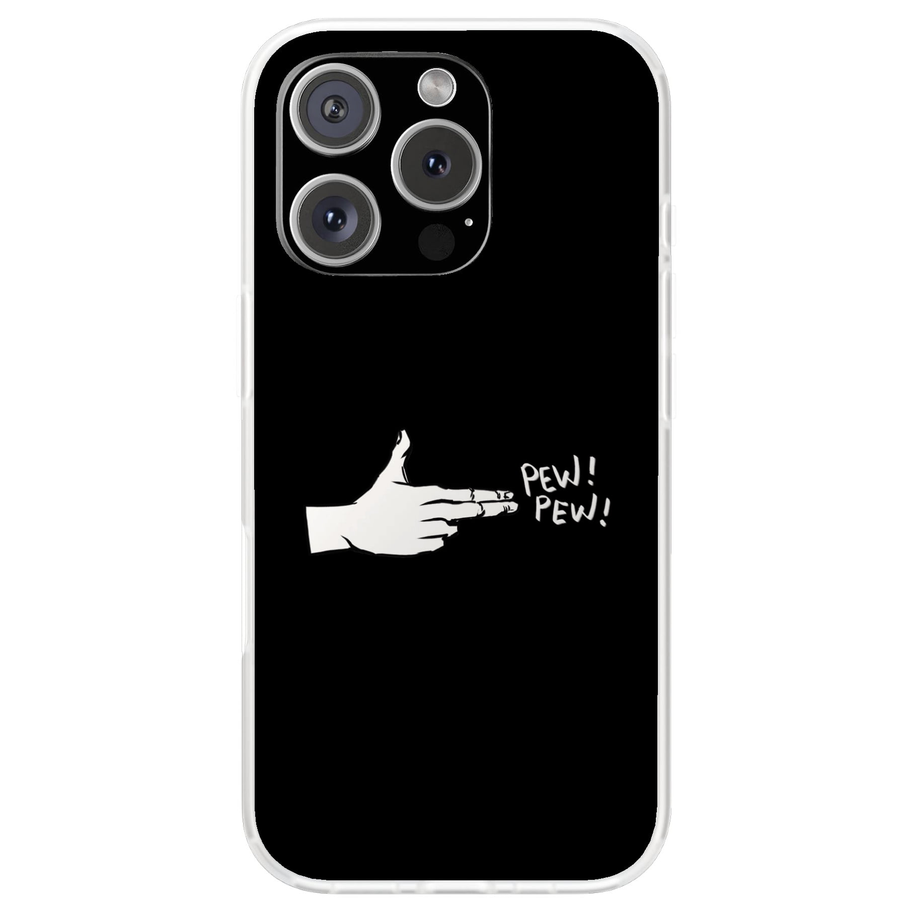 For Apple iPhone 11 Pro Max Soft Matte Case Pew Pew Hand Print USA For Apple iPhone 11 Pro Max Soft Matte Case Pew Pew Hand Print USA
