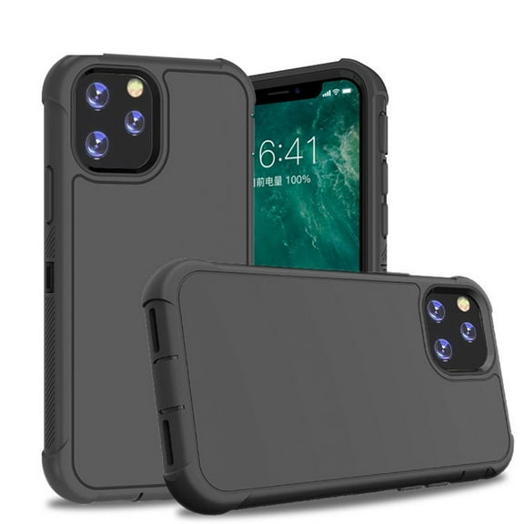For Apple iPhone 11 Pro Slim Defender Shockproof Hybrid Case Cover Black/Black