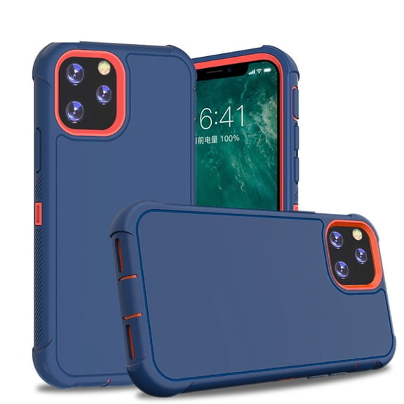 For Apple iPhone 11 Pro Slim Defender Shockproof Hybrid Case Cover Teal/Pink
