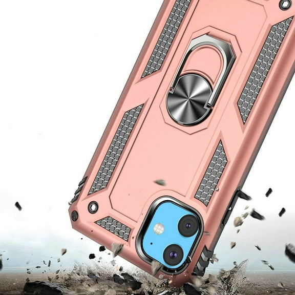 For Apple iPhone 11 Ring Magnetic Kickstand Protective Hybrid Phone Case