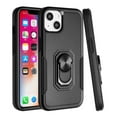 thumbnail image 1 of For Apple iPhone 12 /12 Pro (6.1") Hybrid Tough Strong Dual Layer Hard PC TPU with Flat Magnetic Ring Stand Heavy-Duty Cover ,Xpm Phone Case [ Black ], 1 of 7