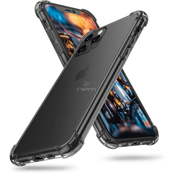 For Apple iPhone 12 Mini 5.4 inch Full Body Hybrid TPU Transparent Bumper Case Cover Smoke