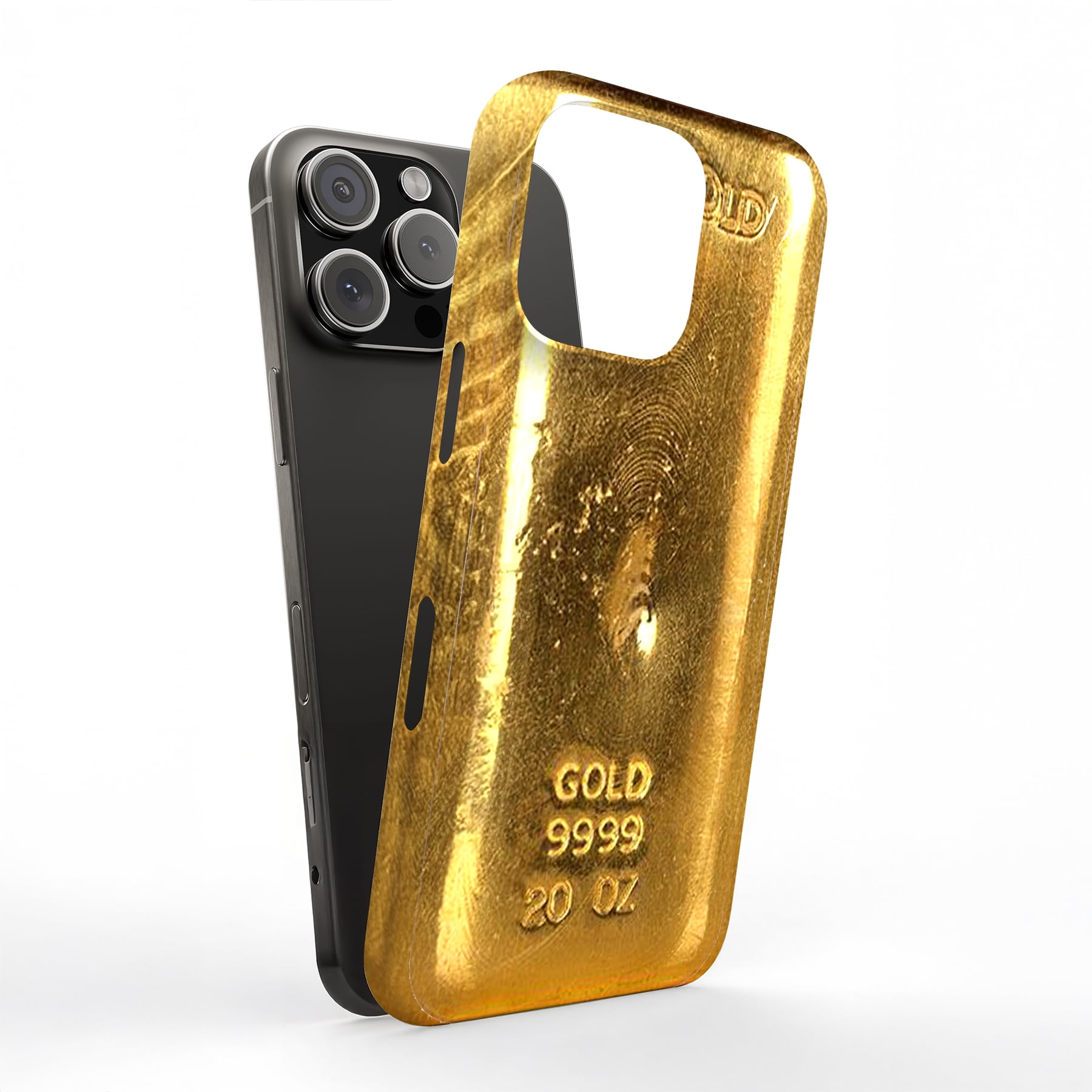 For Apple iPhone 12 Mini, Hard Shell Case, Gold Bar 3 Print, USA ...