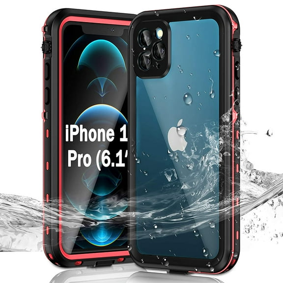 For Apple iPhone 12 Pro 6.1 inch Redpepper Waterproof Swimming Shockproof Dirt Proof Case Cover Red