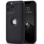 For Apple iPhone 12 Pro Max 6.7 Case Luxury Leather Business Vintage Elegant Slim Non-Slip Soft Grip Shockproof Protective Cover