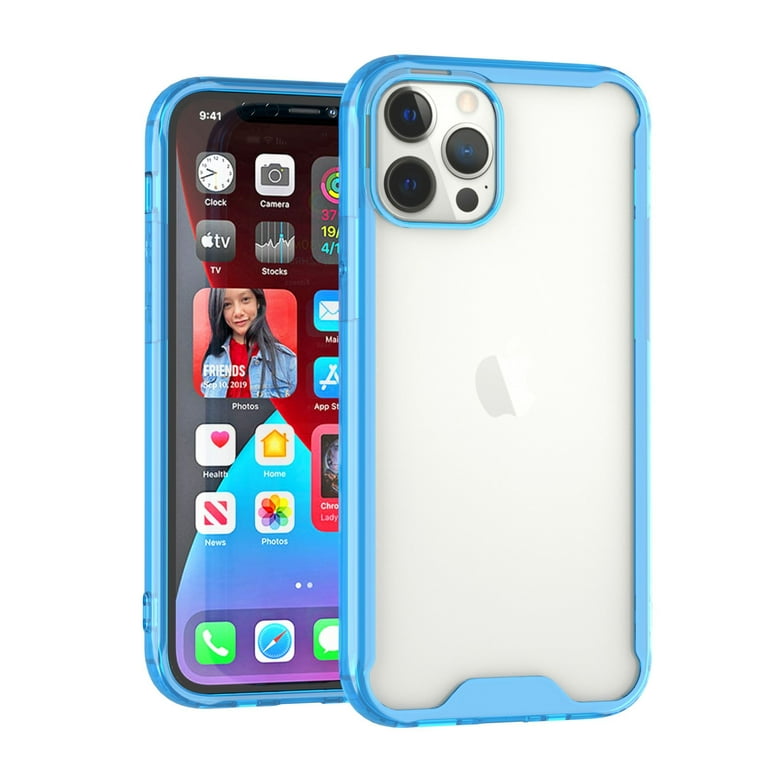 For Apple iPhone 12 Pro Max Colored Shockproof Transparent