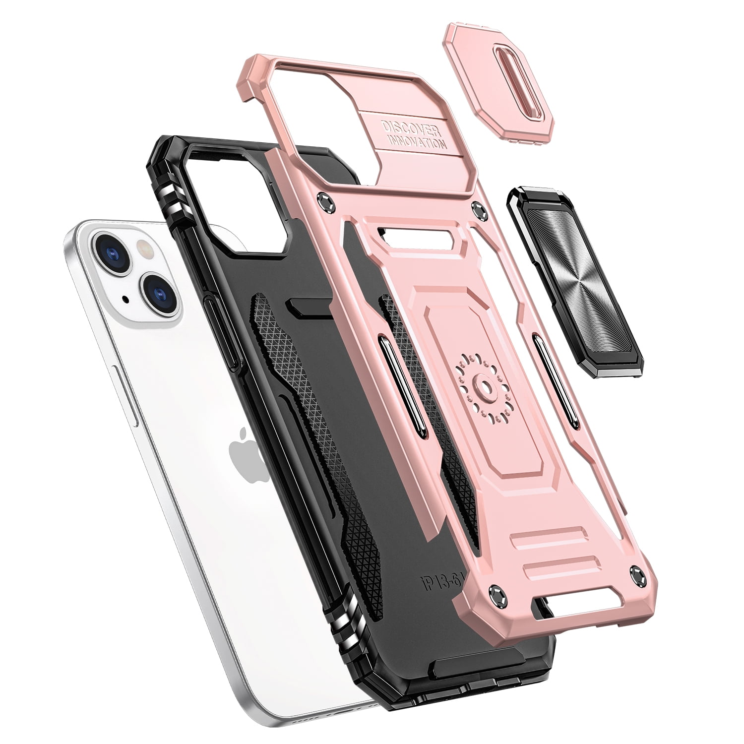 For Apple iPhone 12 Pro Max 6.7 Utter Tough Metal Ring Movable