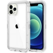 For Apple iPhone 12 Pro Max Pro 6.7 inch Transparent Defender Armor Hybrid Case Cover Clear