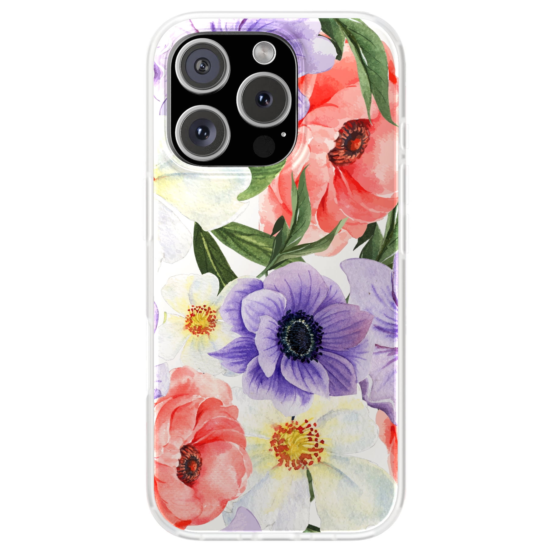 For Apple iPhone 12 Pro, Soft Matte Case, Flower 9 Print, USA - Walmart.com