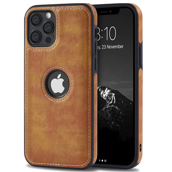 For Apple iPhone 12 / iPhone 12 Pro (6.1'') Case Luxury Leather Business Vintage Elegant Slim Non-Slip Soft Grip Shockproof Protective Cover