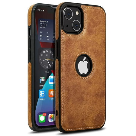 For Apple iPhone 13 (6.1'') Case Luxury Leather Business Vintage Elegant Slim Non-Slip Soft Grip Shockproof Protective Cover price history and forecast - XG-Tech Leather13