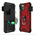 thumbnail image 1 of For Apple iPhone 13 (6.1") Hybrid Rugged with Belt Clip Holster Ring Stand Holder, Military Grade Fit for Magnetic Car Mount Rugged Cover ,Xpm Phone Case [Red], 1 of 9