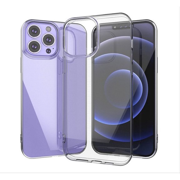 For Apple iPhone 13 (6.1") Hybrid Transparent Thick TPU Rubber Silicone Simple Minimalistic Gel Shockproof Protective Slim Back Cover ,Xpm Phone Case [Clear]
