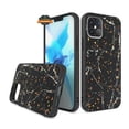 thumbnail image 1 of For Apple iPhone 13 (6.1") Stylish Designed Glitter Bling Hybrid Slim PC TPU Rubber Silicone Shock-Absorption Hard Phone Case Cover by Xpression [Black Marble], 1 of 8