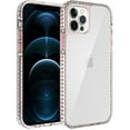 thumbnail image 1 of For Apple iPhone 13 Pro (6.1") Crystal Transparent Rugged Shockproof Hybrid PC Colorful Buttons Military Grade Protection Cover ,Xpm Phone Case [Rose Gold Pink], 1 of 6