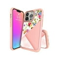 thumbnail image 1 of For Apple iPhone 13 Pro (6.1") Luxury Fashion Pattern Design Slim Hybrid Grid Bumper Rubber TPU & Hard Back PC Protective Phone Case Cover [Pink Floral Marble], 1 of 8