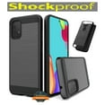 thumbnail image 1 of For Apple iPhone 13 Pro Max (6.7") Hybrid Rugged Brushed Metallic Design [Soft TPU + Hard PC] Dual Layer Shockproof Armor Impact Cover ,Xpm Phone Case [Black], 1 of 8