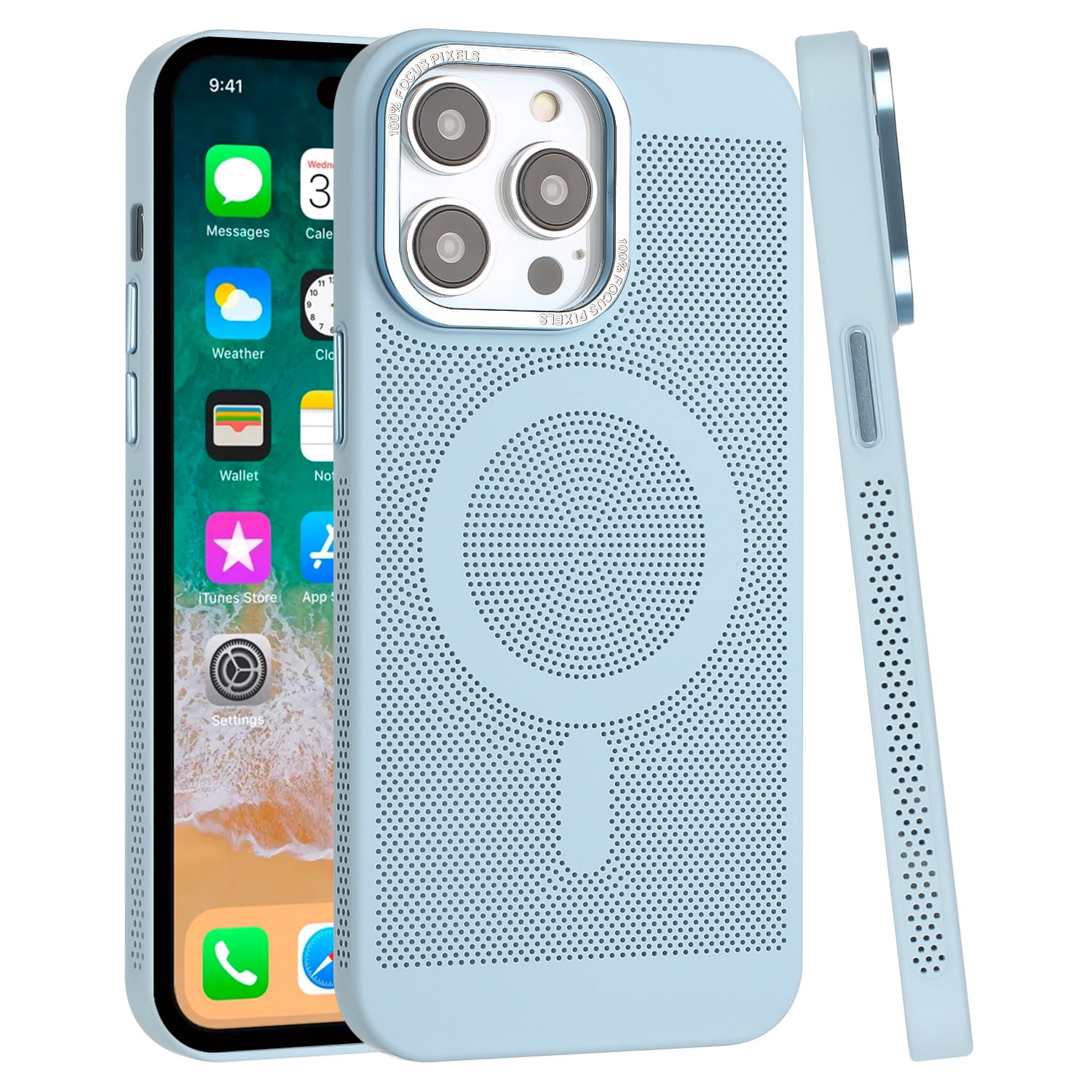ESR For IPhone 16 Plus Case, Compatible With MagSafe, Shockproof Military-Grade Protection, Magnetic Phone Case For IPhone 16 Plus, Classic Hybrid Case (HaloLock), Clear Blue