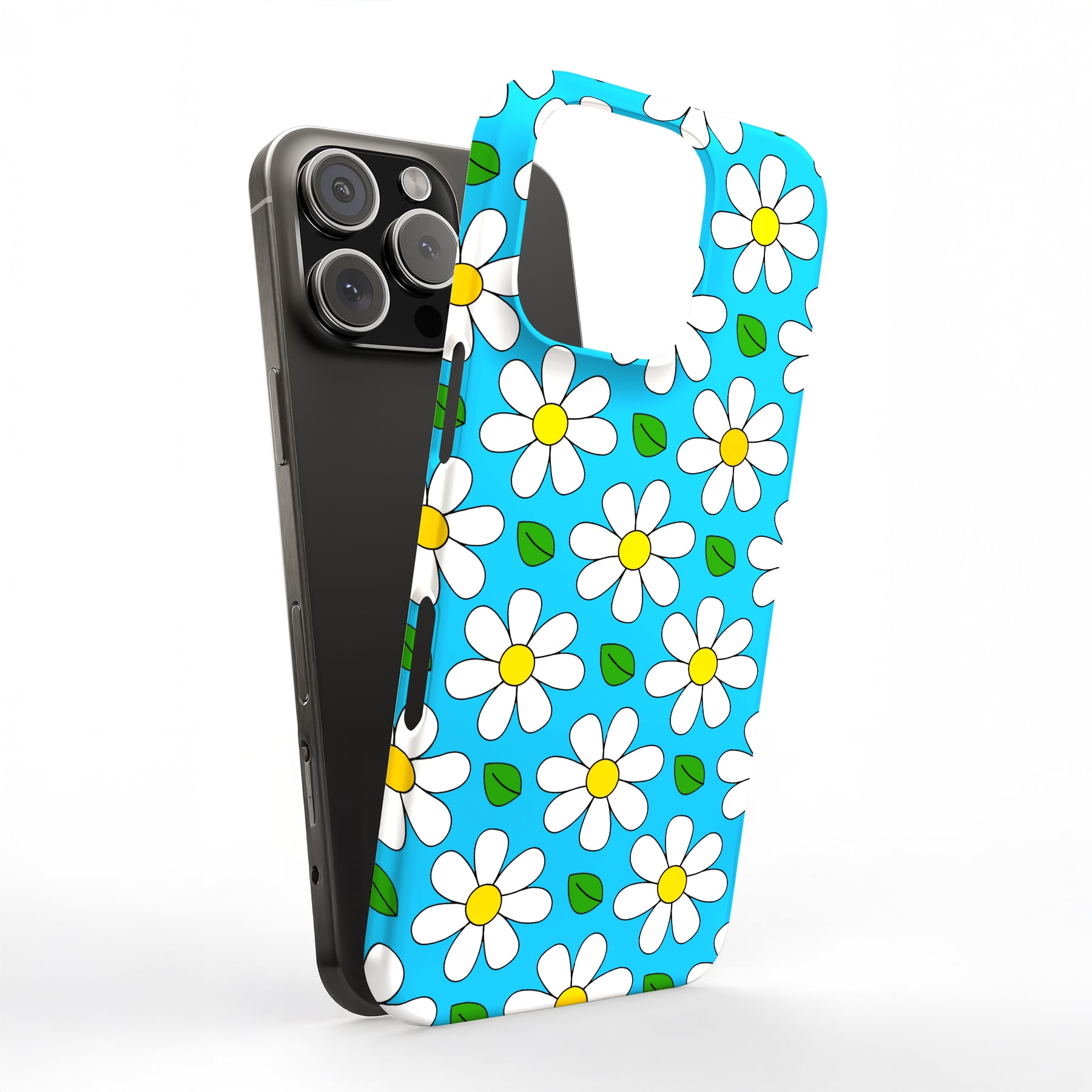 For Apple iPhone 13 Pro Max, Hard Shell Case, Daisy Pattern Print, USA ...