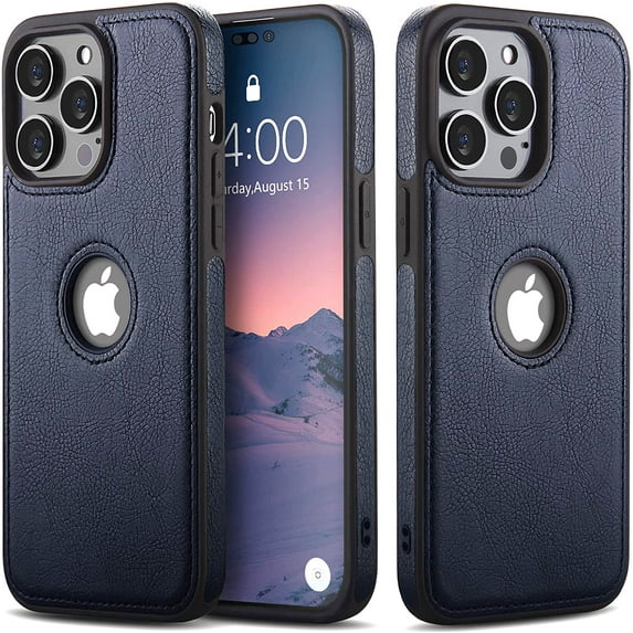 For Apple iPhone iPhone 13 Pro Max Leather Case Thin Flexible Soft Grip Luxury Vgean PU Leather Cover Durable Anti-Scratch Full Phone Cases Compatible with iPhone 13 Pro Max 6.7"