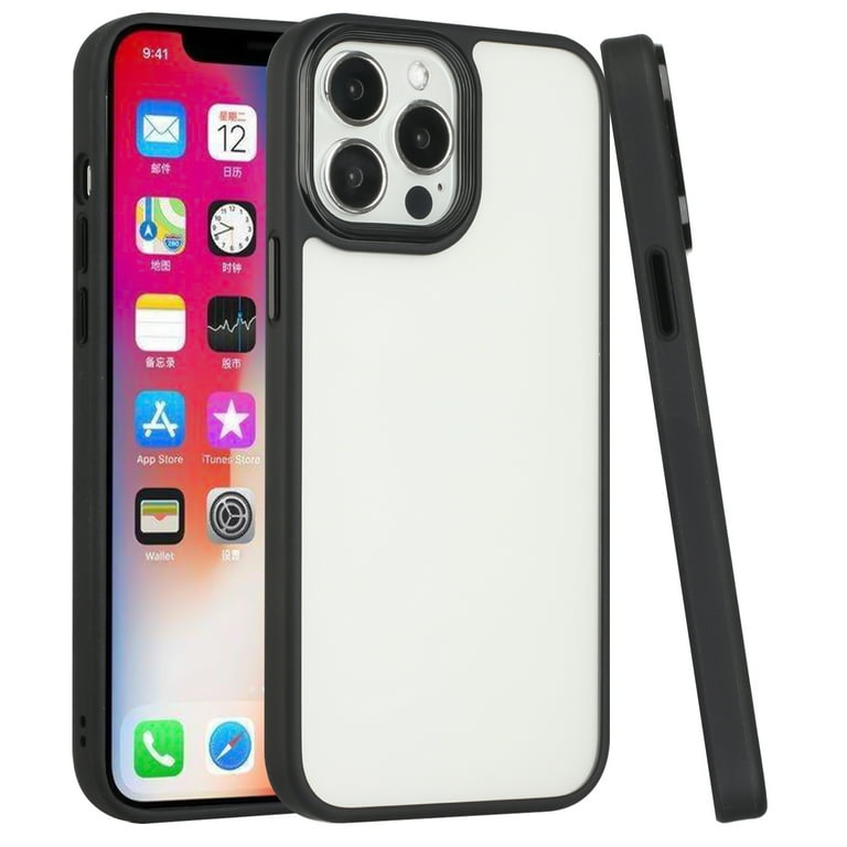 iPhone 13 Pro Max Transparent Silicone Matt Black Case