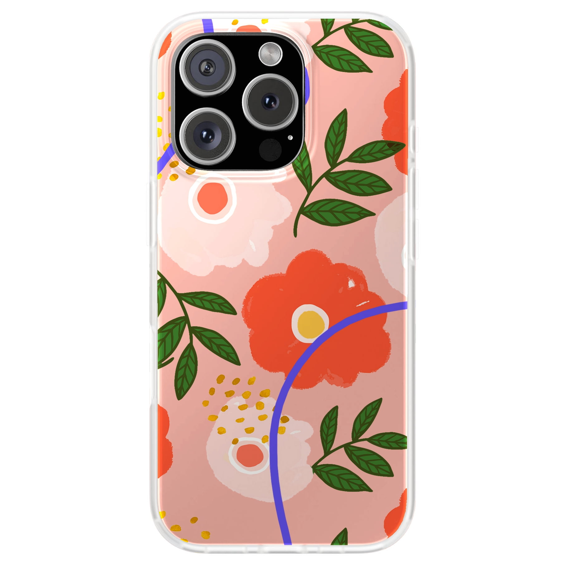For Apple iPhone 13, Soft Matte Case, Flower Design Print, USA - Walmart.com