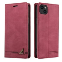 For Apple iPhone 13 Wallet Case, PU Leather RFID Blocking Card Slots Magnetic Flip Holder Slim Durable Protective Phone Case Cover For iPhone 13,Red