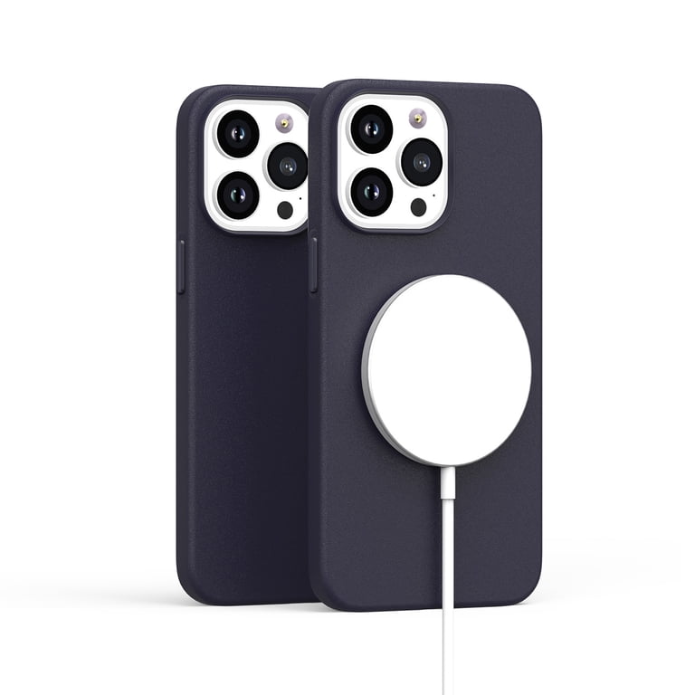 Coque Magnétique Anti-choc Pour IPhone 14 - Bleu Marine/noir, Ultra Slim, Protection 360°