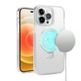 thumbnail image 1 of For Apple iPhone 14 (6.1") Transparent HQ Magnetic Ring Circle Stand with MagSafe Compatible Hybrid Dotted Edged Cover ,Xpm Phone Case [ Clear ], 1 of 5