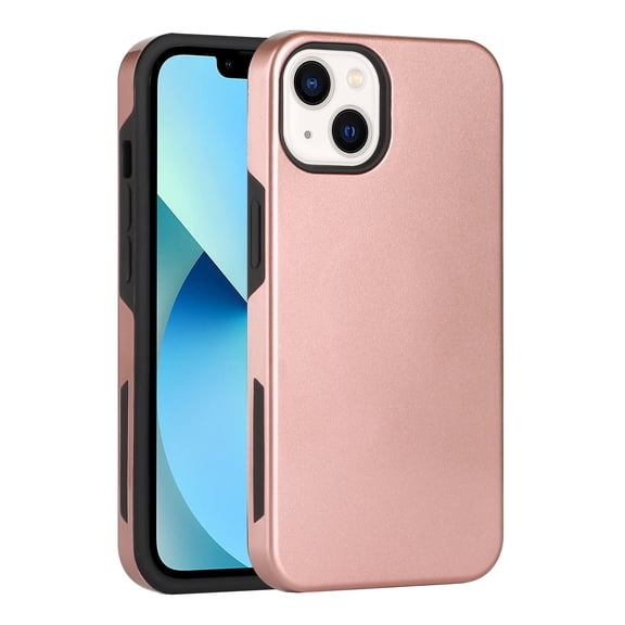 For Apple iPhone 14 6.1 inch Impact Dual Layer Protective Shockproof Hybrid Case Cover Rose Gold