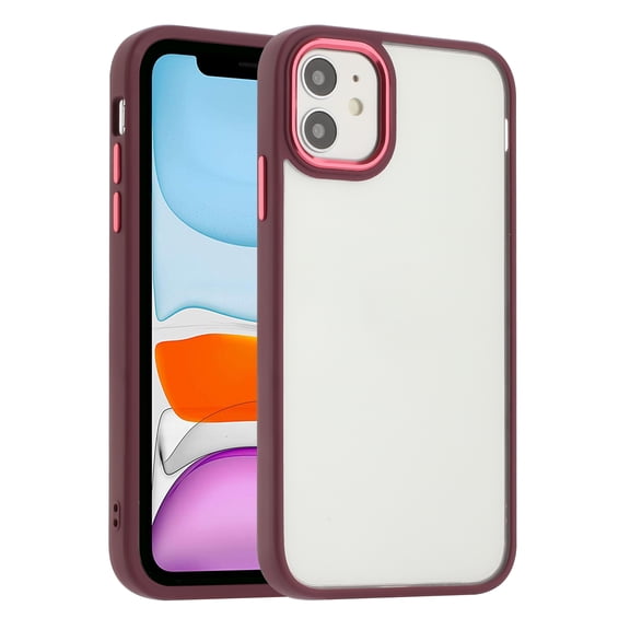 For Apple iPhone 14 6.1 inch Impact Shockproof Protective Clear Back Bumper Frame Hybrid Case Cover Red