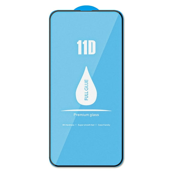 For Apple iPhone 14 PRO 6.1" Anti-Finger Print 11D Full Glue High Grade Alumina Curved Screen Tempered Glass with Physical Reinforcement Technology