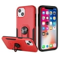 thumbnail image 1 of For Apple iPhone 14 Plus (6.7") Hybrid Tough Strong Dual Layer PC TPU with Magnetic Ring Stand Heavy-Duty Armor Design Cover ,Xpm Phone Case [ Red ], 1 of 4