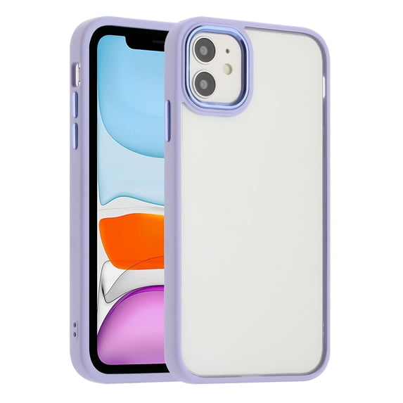 For Apple iPhone 14 Plus 6.7 inch Impact Shockproof Protective Clear Back Bumper Frame Hybrid Case Cover Purple