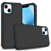 For Apple iPhone 14 Plus 6.7 inch Slim Dual layer Shockproof Protective Defender Armor Hybrid Case Cover Black/Blue
