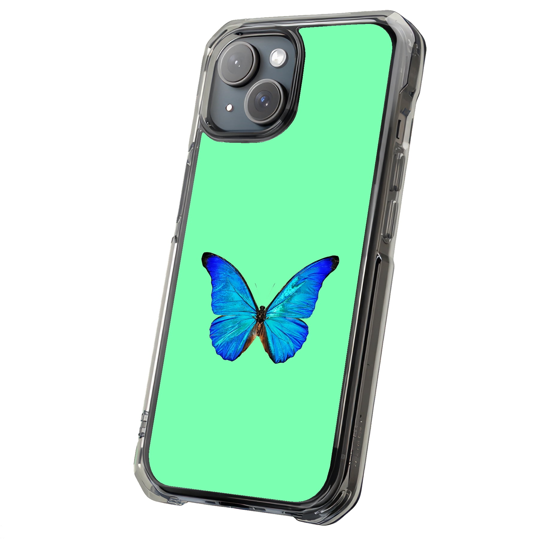For Apple iPhone 14 Plus, MagSafe Rugged Case, Butterfly Photo Print ...