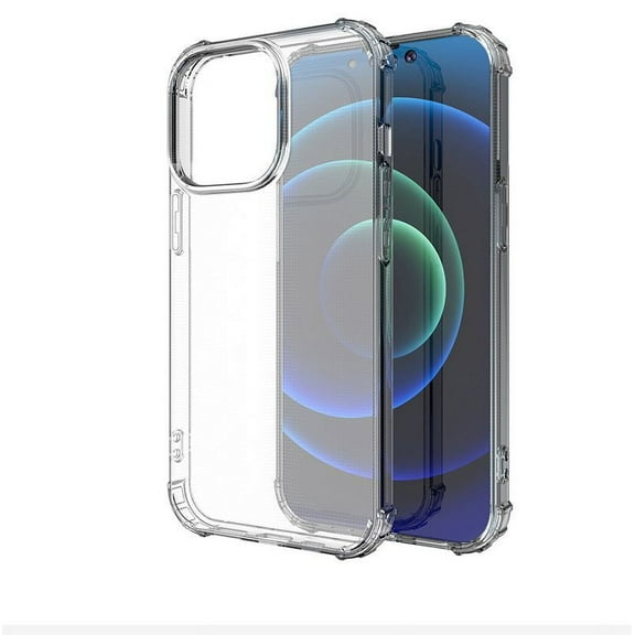 For Apple iPhone 14 Pro (6.1") Hybrid Transparent Thick Pure TPU Rubber Silicone 4 Corners Gel Shockproof Protective Slim Cover ,Xpm Phone Case [ Clear ]
