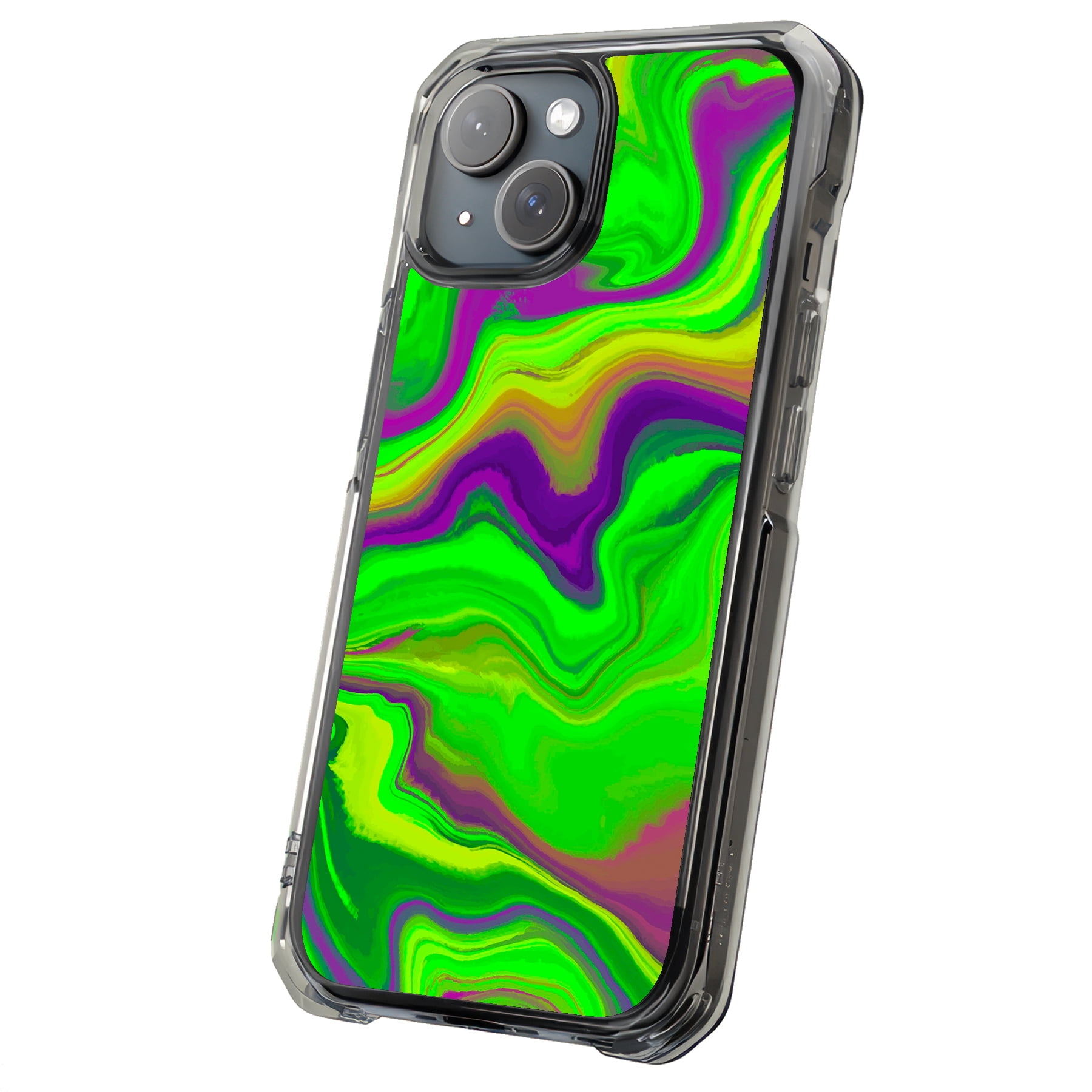 For Apple iPhone 14 Pro, MagSafe Rugged Case, Opal Marble 9 Print, USA ...