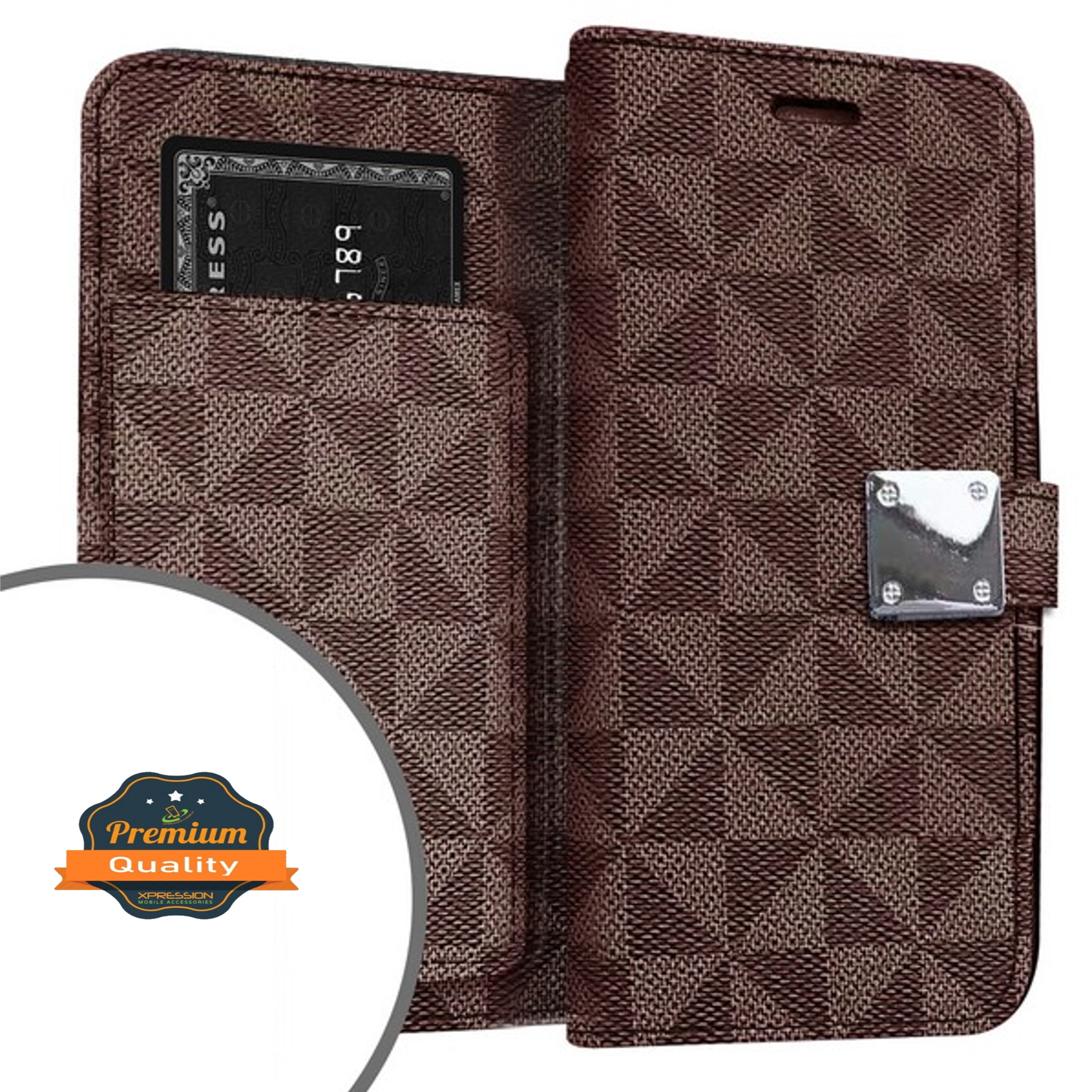 For Apple iPhone 14 Pro Max (6.7) Fabric Wallet Case 6 Credit