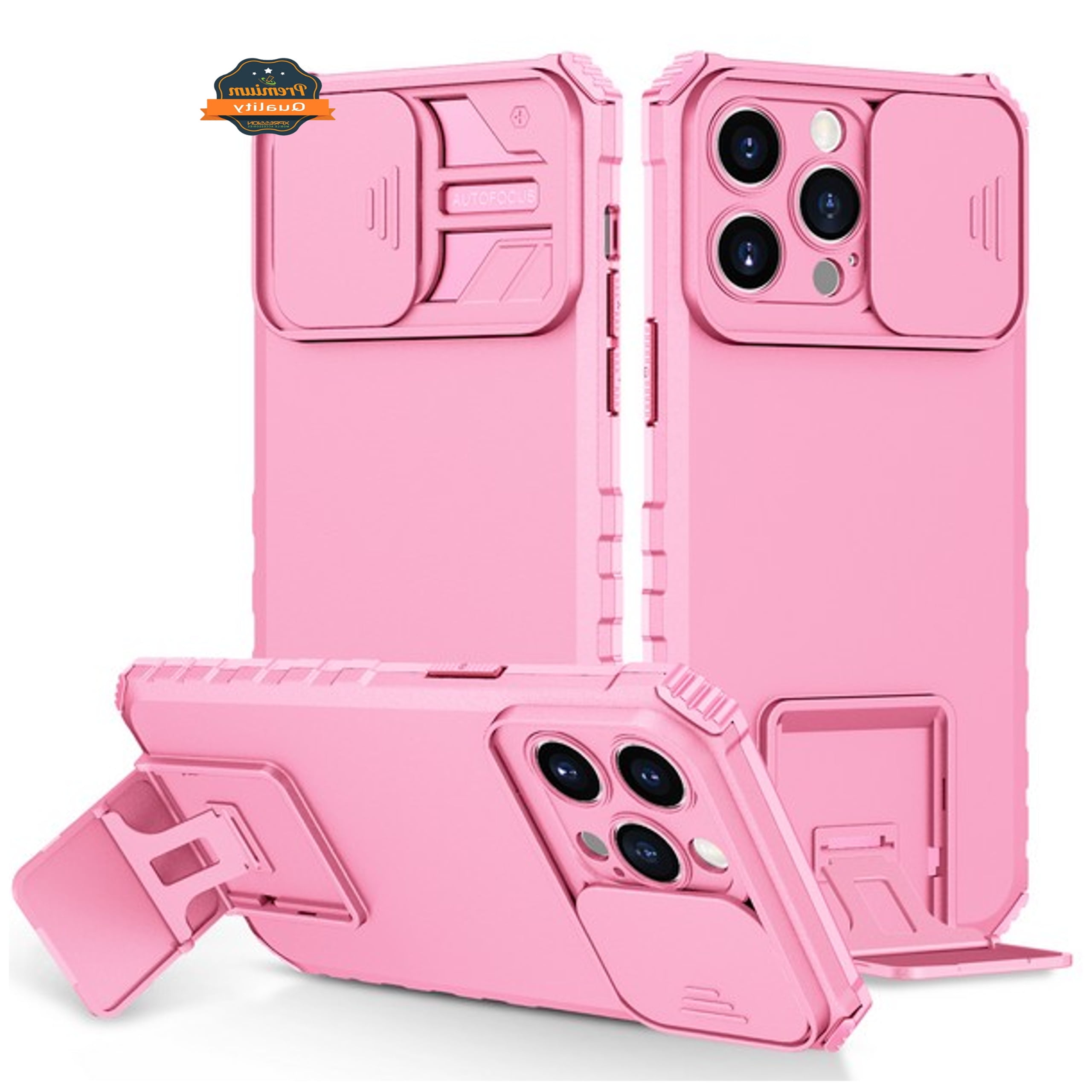 Kiq Square TPU Series Cute iPhone 14 Pro Max Case for Women Girls Compatible Apple iPhone 6.7 inch 2022 - Hot Pink