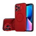 thumbnail image 1 of For Apple iPhone 14 Pro Max (6.7") Hybrid MagSafe Compatible Wireless Charging, Full Camera Protection & Stand Case Cover fit iPhone 14 Pro Max - Red, 1 of 8