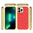 thumbnail image 1 of For Apple iPhone 14 Pro Max (6.7") Luxury Chrome Diamonds Rhinestone Thick TPU Shiny Bling Protective Rubber Frame Cover ,Xpm Phone Case [ Red ], 1 of 4