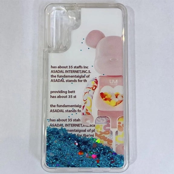 For Apple iPhone 14 Pro Max (6.7") Quicksand Glitter Design Colorful Waterfall Liquid Floating Sparkle Bling Rubber Phone Case Cover by Xpression - Robot Bear