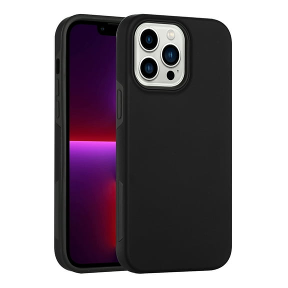 For Apple iPhone 14 Pro Max 6.7 inch Impact Dual Layer Protective Shockproof Hybrid Case Cover Black