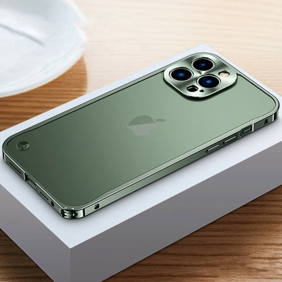 For Apple iPhone 14 Pro Max Case Shockproof Aluminium Metal Frame Matte Clear Back Case Armor Cover
